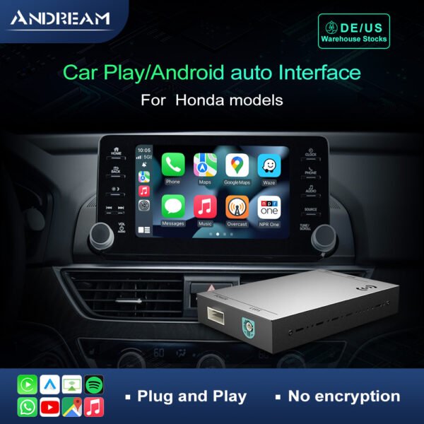 Tuning solution  Wireless Carplay Android Auto MMI Prime Retrofit Interface Ｍodule Box For Honda Judai Accord INSPIRE 2018-2021 USB Adapter