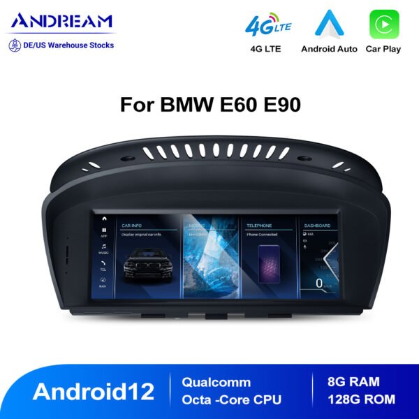 Tuning solution  8.8" Android 12.0 8G+128G  Qualcomm Octa-core MultiMedia For BMW Series3 5 E60 E61 E62 E63 E64 M6 E90 E91 E92 E93 M3 GPS Navigation Head Unit