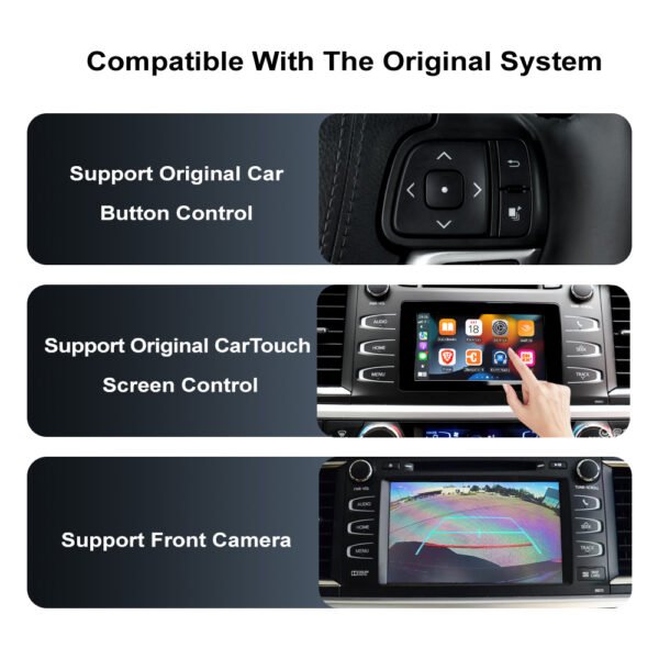 Tuning solution  Wireless CarPlay For TOYOTA Touch 2 2014-2019 Highlander Tundra CHR RAV4 Tacoma Land Curiser Prado Auris Avalon Android Auto - Image 3