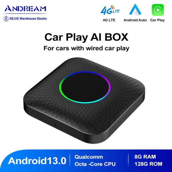 Tuning solution  Android 13 Carplay Ai Box With Wireless Android Auto Netflix YouTube Iptv 4+64G For VW Toyota Ford Mazda Volvo KIA BMW Audi Benz Streaming