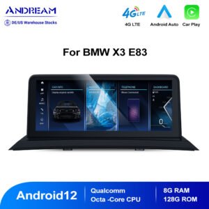 Tuning solution  10.25" Android 12.0 8G+128G Qualcomm Octa-core IPS Car Interface Smart NavigationCore Radio Multimedia DVD Car For BMW X3 E83 2003-2010 GPS
