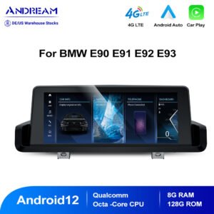Tuning solution  8.8'' 10.25'' Android 12.0 Qualcomm 8-core 8G+128G 4G-LTE GPS Radio Player Navigation For BMW 3 Series E90 E91 E92 E93 Smart Navigation