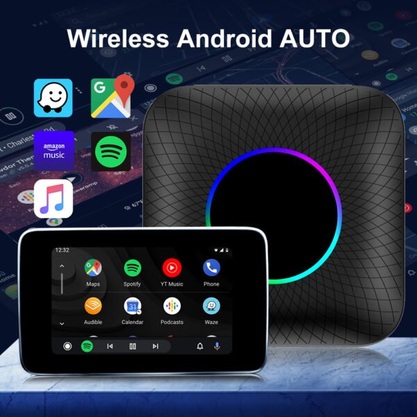 Tuning solution  Android 13 Carplay Ai Box With Wireless Android Auto Netflix YouTube Iptv 4+64G For VW Toyota Ford Mazda Volvo KIA BMW Audi Benz Streaming - Image 2