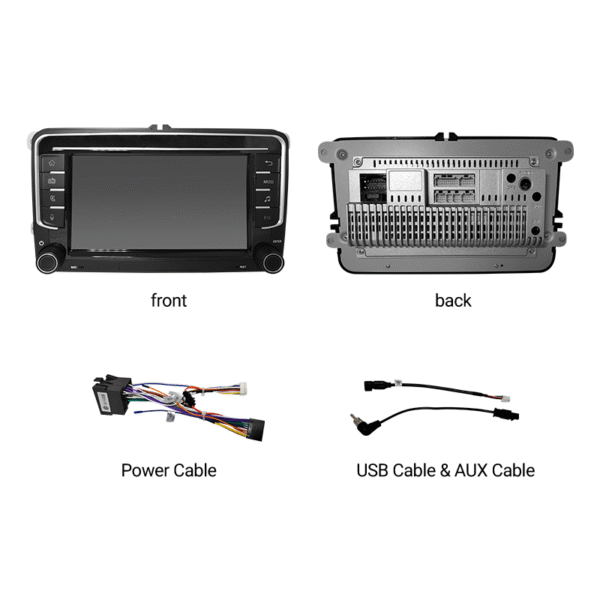Tuning solution  Carplay Head Unit IPS Full Touchscreen GPS Navigation Radio For VW Volkswagen POLO GOLF PASSAT B6 SEAT Leon Skoda JETTA TIGUAN TOURAN Car Dvd - Image 4