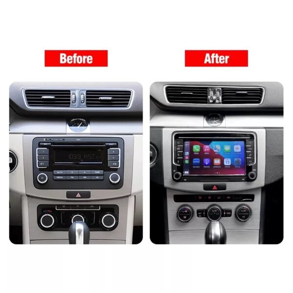 Tuning solution  Carplay Head Unit IPS Full Touchscreen GPS Navigation Radio For VW Volkswagen POLO GOLF PASSAT B6 SEAT Leon Skoda JETTA TIGUAN TOURAN Car Dvd - Image 3