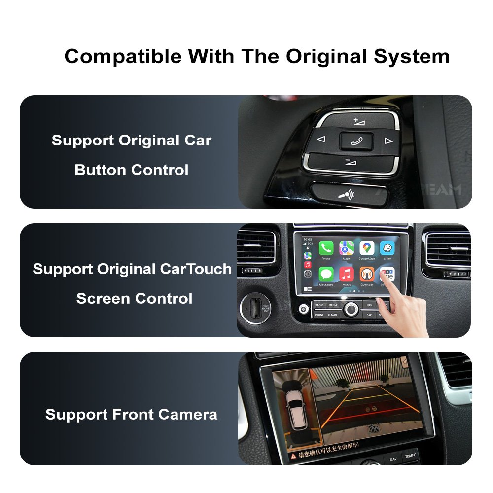 Tuning solution Carplay Android Auto MMI Prime Retrofit Interface For Volkswagen Touareg V6 V8 TDI Hybrid R-Line Executive RNS850 2010-2018 AirPlay - Image 3