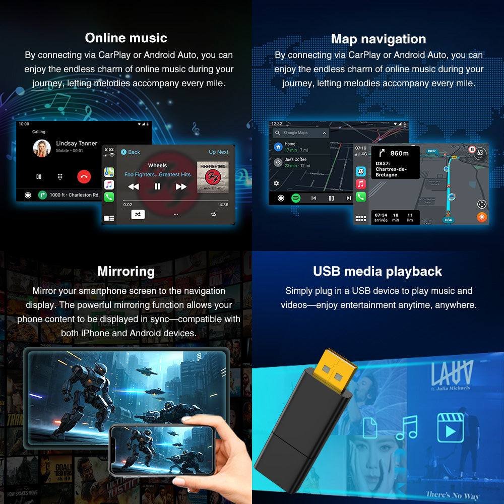 Tuning solution Wireless Carplay Android Auto For Opel Astra Cascada GTC Meriva Zafira Tourer Insignia Mokka Ampera 2008-2016 Retrofit AirPlay Mirror Link - Image 7