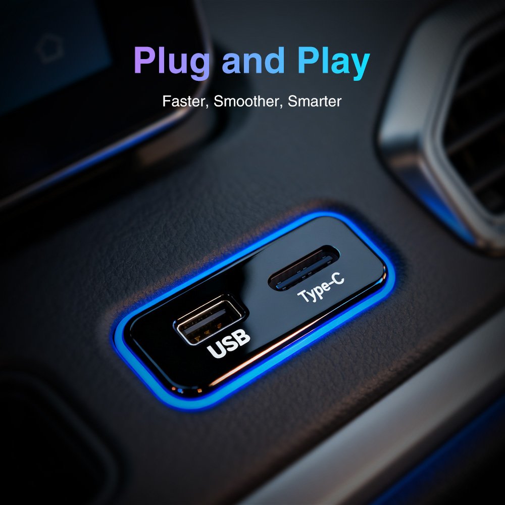 2 in 1 New Android Auto Wireless Carplay USB Mini Adapter Dongle Smart Box Upgrade Bluetooth5 For Volvo Benz Mg Kia Chery VW Touareg Toyota Hyundai - Image 3