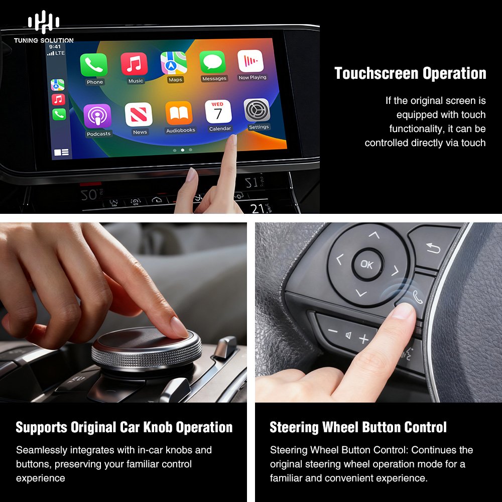 The 2-in-1 adapter for CarPlay and Android Auto converts a wired connection into a wireless one and is compatible via USB with vehicles that have CarPlay or Android Auto. - Image 6