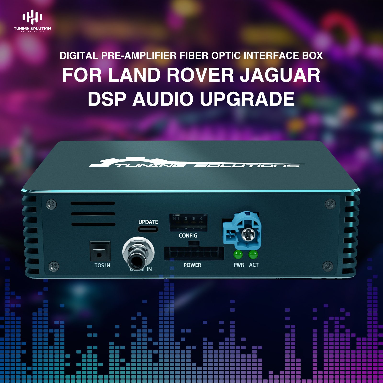 Tuning solution Fibre Optic Amplifier Adaptor Audio OEM DSP Upgrade Interface Kit Ethernet For Jaguar Land Rover Discovery 4 Sport Evoque Car Stereo Sound Tuning