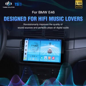 Android 14 Wireless CarPlay Android Auto for BMW E46 325i M3 Sedan Car Stereo Audio Tuning Player