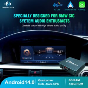 Android Touchscreen Display Upgrade With Hi-Fi Fiber Decoder Box For BMW 1 3 5 6 7 Series X1 X3 X5 X6 CIC Systems Carplay Android Auto Navigation DSP